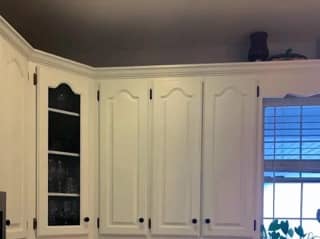 White cabinet repaint in Daphne, Alabama