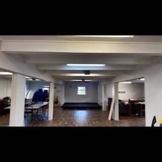 Church interior repaint in white in Daphne, Alabama