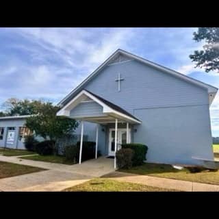 Church exterior repaint in gray in Daphne, Alabama