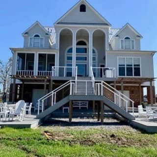 Soft gray exterior repaint in Theodore, Alabama