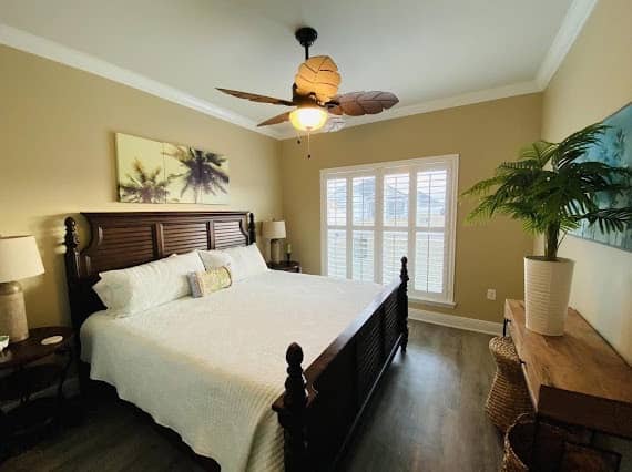 Beige bedroom interior repaint in Daphne, Alabama