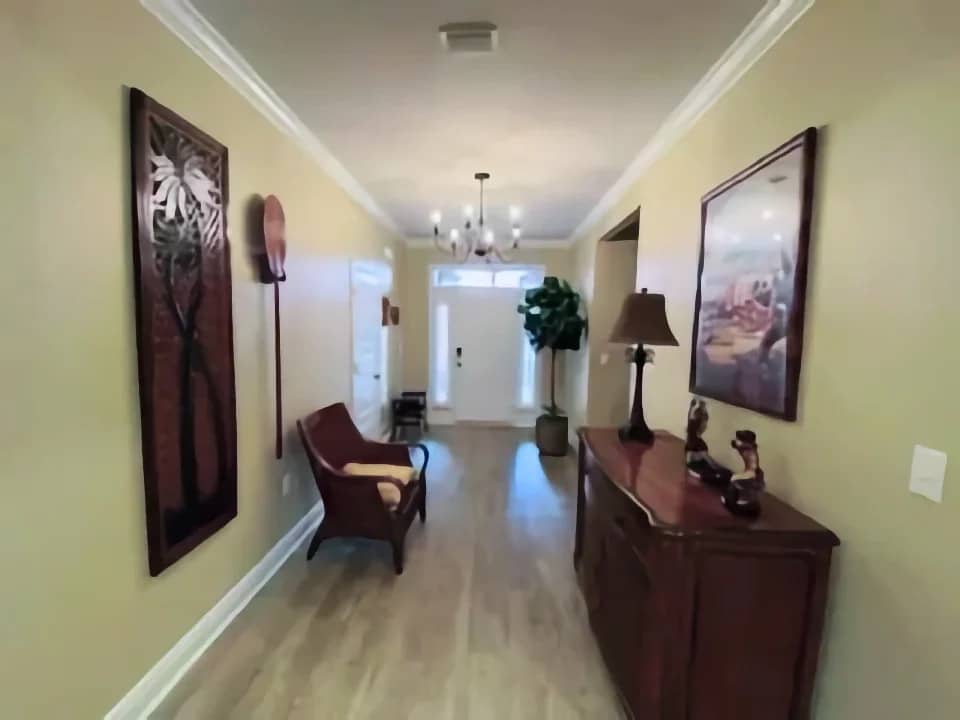 Hallway beige interior repaint in Daphne, Alabama