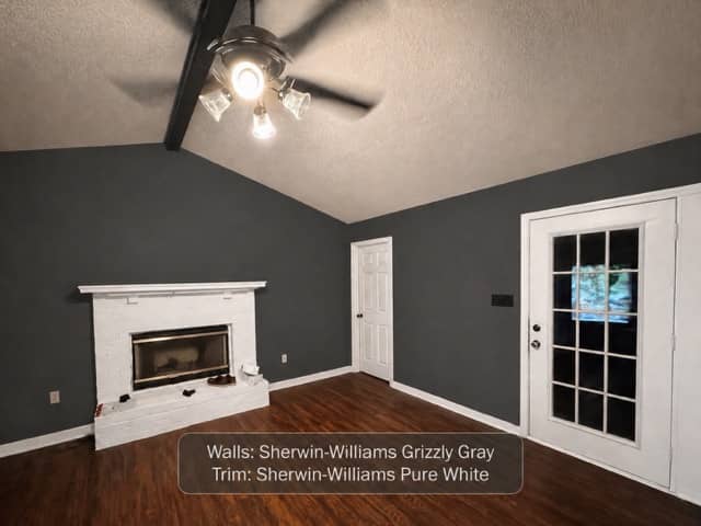 Interior room with first color rendered
