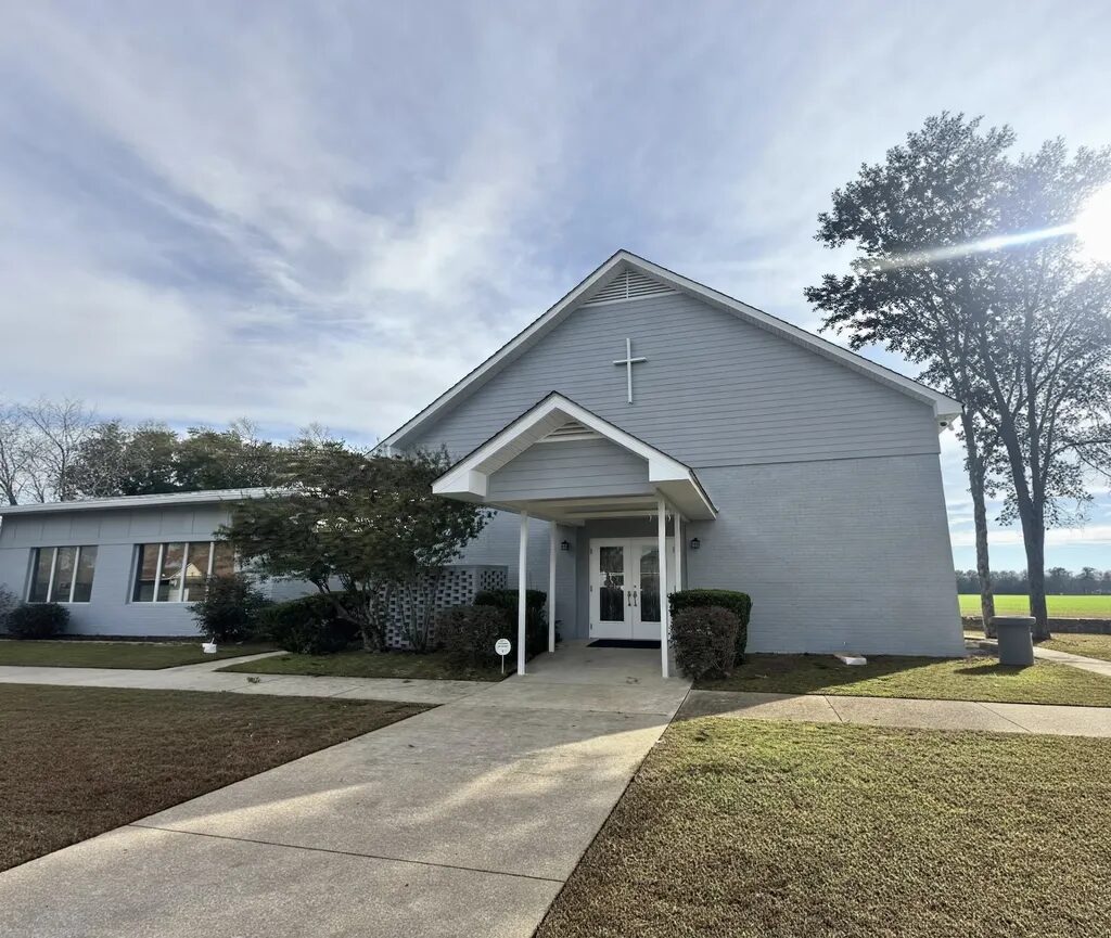 Gray Brick White Trim Church — Commercial Painting in Belforest, Baldwin County, Alabama by Paint Doctors LLC.