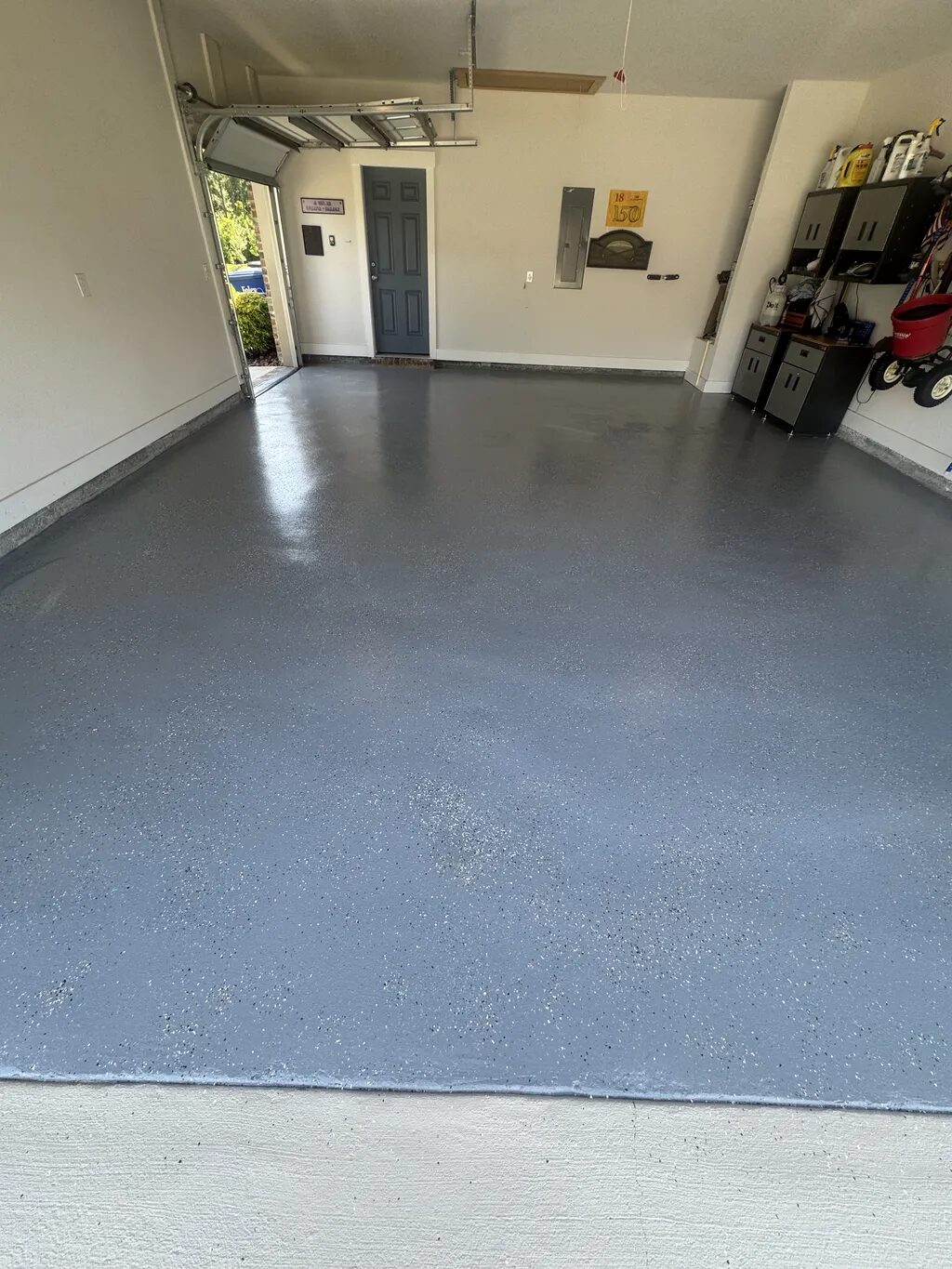 Garage Door Deco Flakes Sand And Pebble — Exterior Painting in Foley, Baldwin County, Alabama by Paint Doctors LLC.