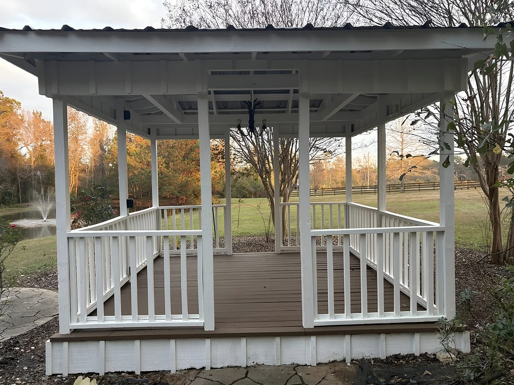 Gazebo Exterior Painting: Exterior Painting in Stapleton, Baldwin County, Alabama by Paint Doctors LLC.