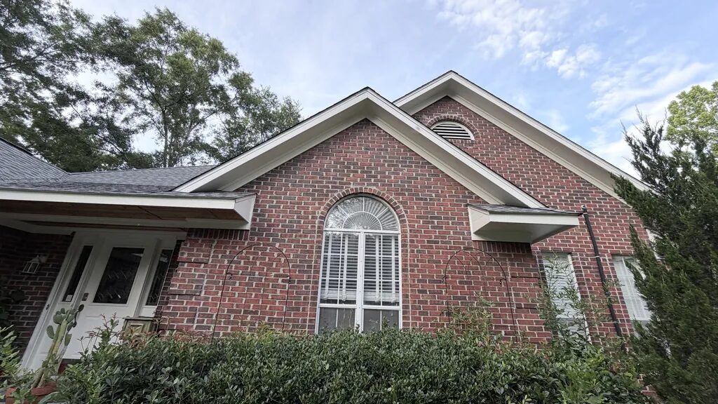 Repaint White Against Red Bare Brick — Exterior Painting in Daphne, Baldwin County, Alabama by Paint Doctors LLC.
