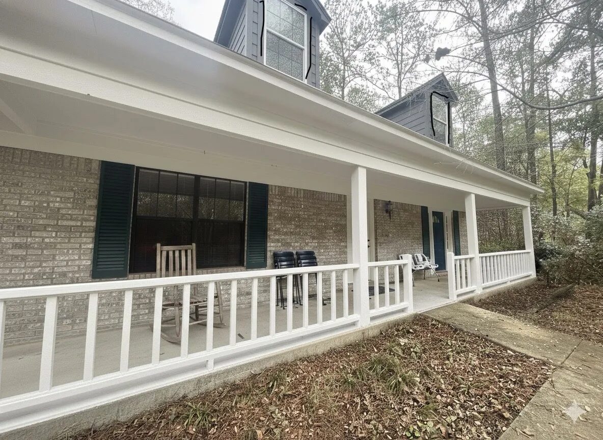 Pure White Handrails — Exterior Painting in Daphne, Baldwin County, Alabama by Paint Doctors LLC.