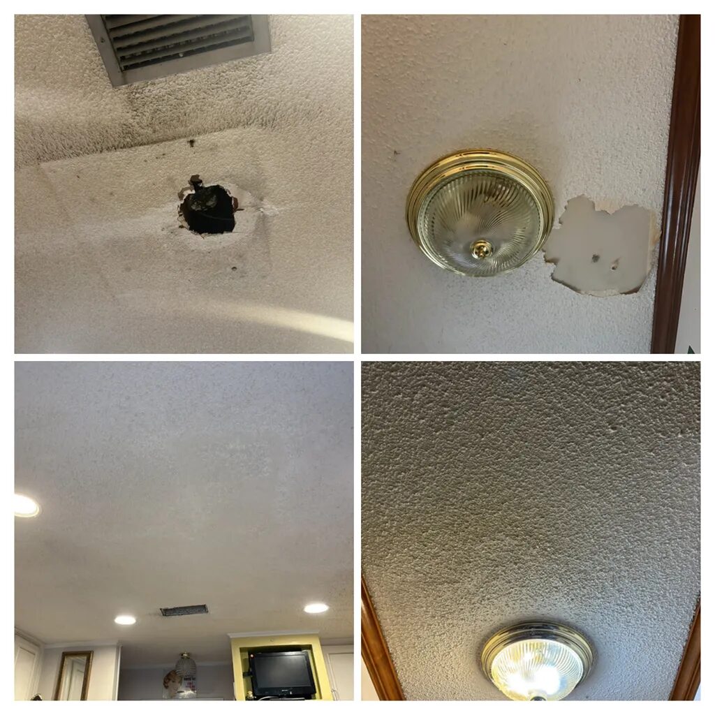 Popcorn Ceiling Water Stain Repair — Interior Painting in Mobile, Mobile County, Alabama by Paint Doctors LLC.